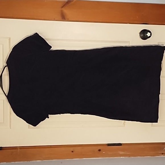 Boden Navy 100% Cotton Velvet Midi Dress W/ Embroidery Detail - Picture 7 of 11